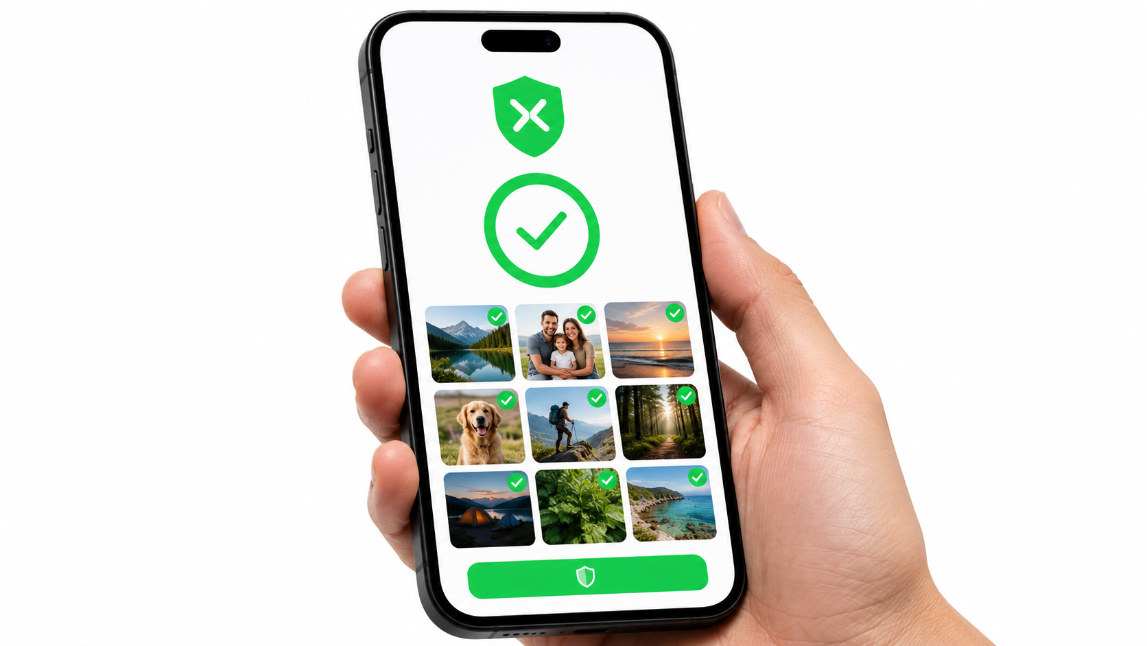CloudXGuard backing up a phone's photo library to secure cloud storage